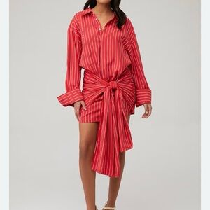 Anthropologie NWT Bardot Malira Long-Sleeve Mini Shirt Dress Size: 4